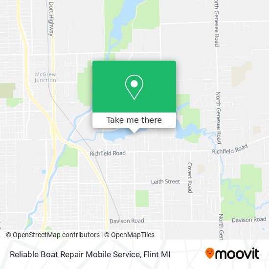 Reliable Boat Repair Mobile Service map