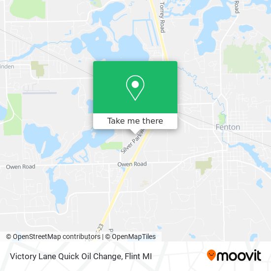 Mapa de Victory Lane Quick Oil Change