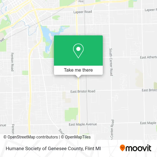 Humane Society of Genesee County map