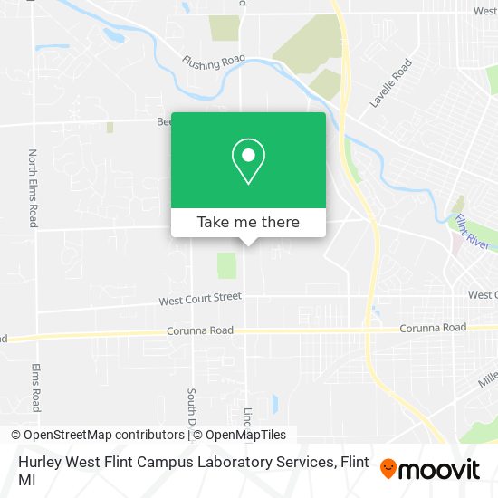 Hurley West Flint Campus Laboratory Services map