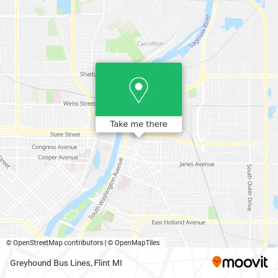 Greyhound Bus Lines map