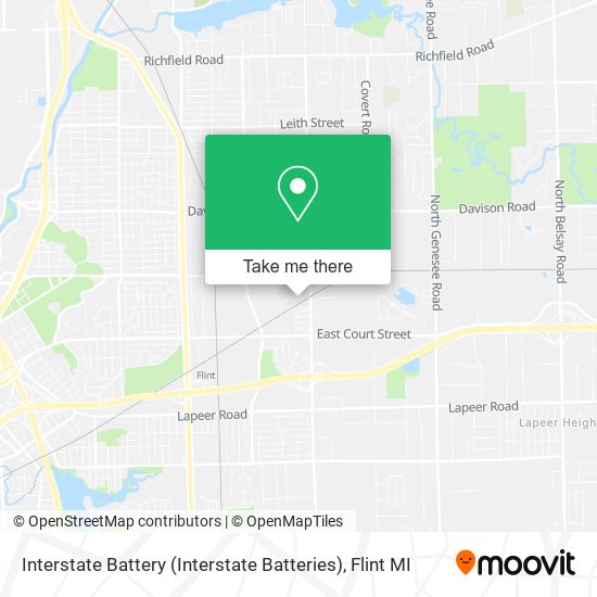 Interstate Battery (Interstate Batteries) map