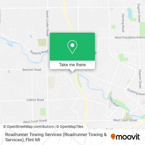 Roadrunner Towing Services map