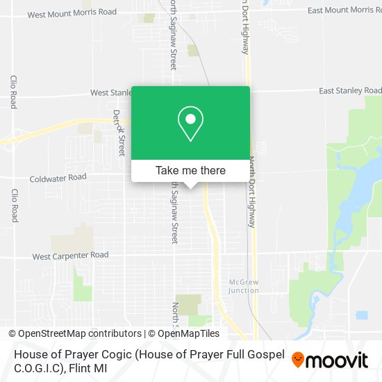 Mapa de House of Prayer Cogic (House of Prayer Full Gospel C.O.G.I.C)