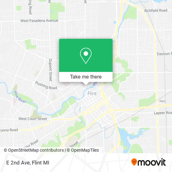 E 2nd Ave map