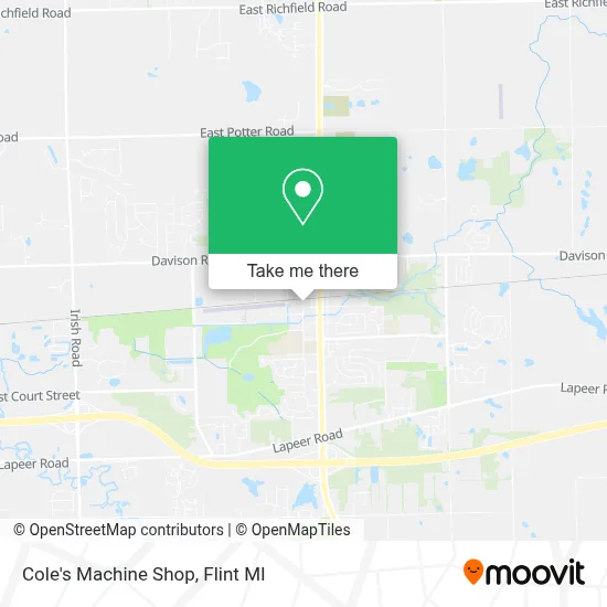 Cole's Machine Shop map