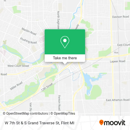 W 7th St & S Grand Traverse St map