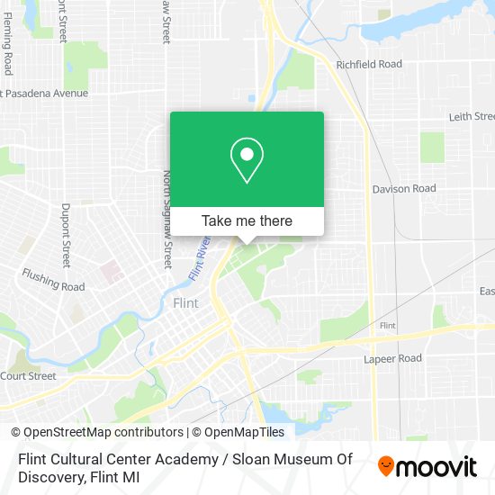 Flint Cultural Center Academy / Sloan Museum Of Discovery map
