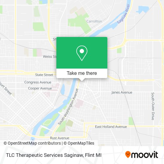 Mapa de TLC Therapeutic Services Saginaw