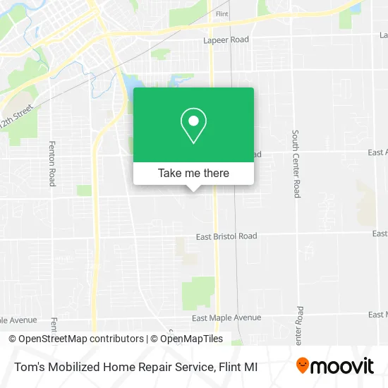 Tom's Mobilized Home Repair Service map