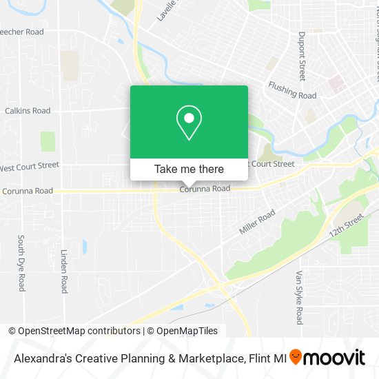 Alexandra's Creative Planning & Marketplace map