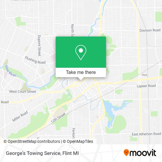 George's Towing Service map