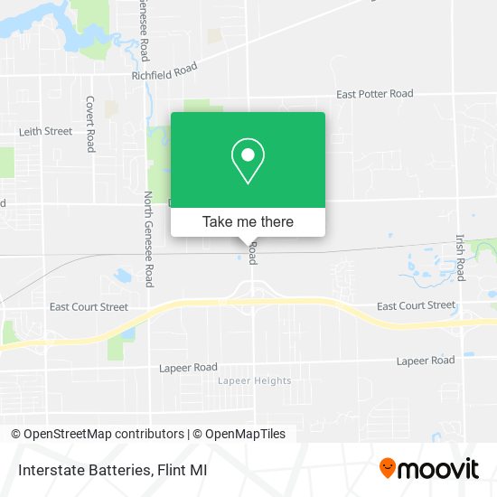 Interstate Batteries map