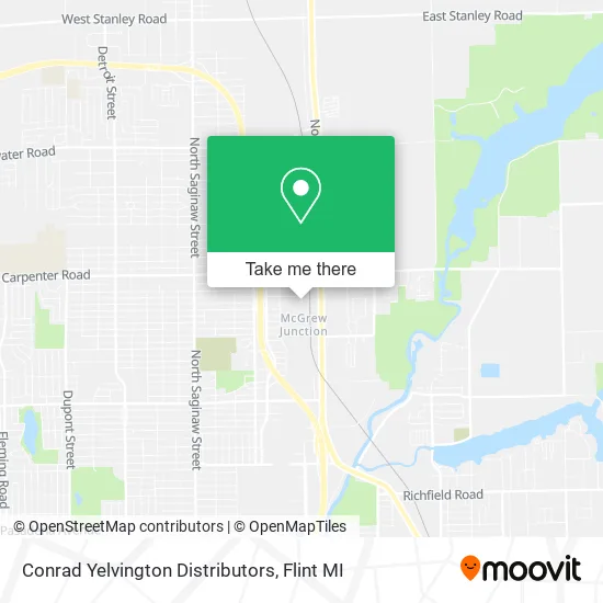 Conrad Yelvington Distributors map