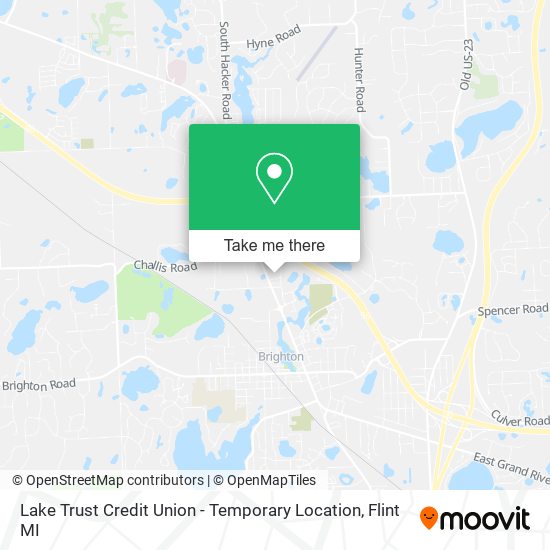 Lake Trust Credit Union - Temporary Location map