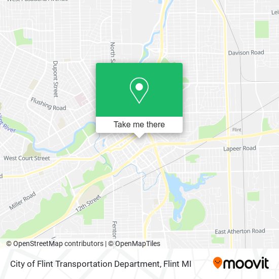 City of Flint Transportation Department map