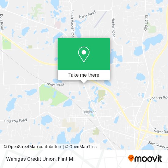 Wanigas Credit Union map