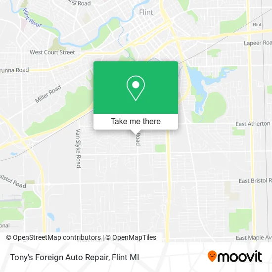 Tony's Foreign Auto Repair map