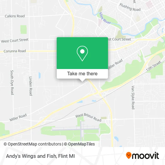 Andy's Wings and Fish map