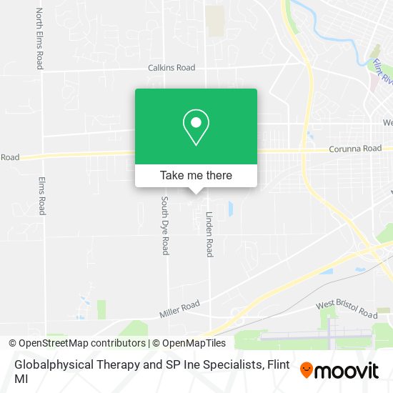 Globalphysical Therapy and SP Ine Specialists map