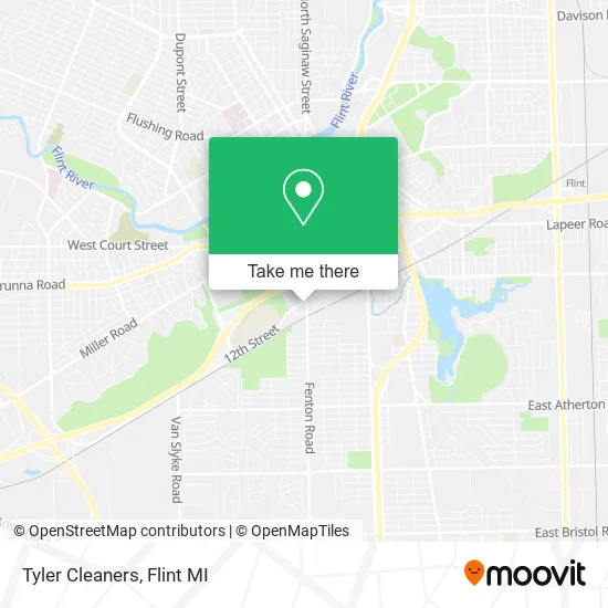 Tyler Cleaners map