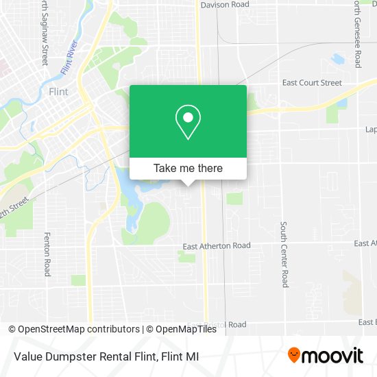 Value Dumpster Rental Flint map