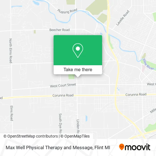 Mapa de Max Well Physical Therapy and Message