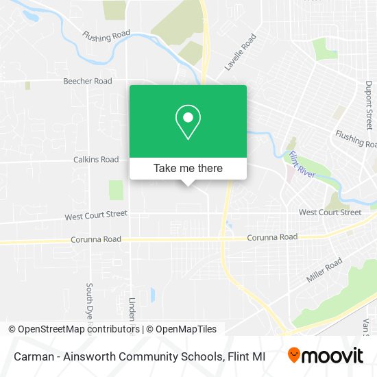 Carman - Ainsworth Community Schools map