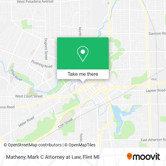 Matheny, Mark C Attorney at Law map