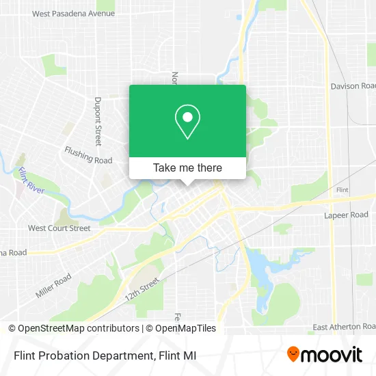 Flint Probation Department map