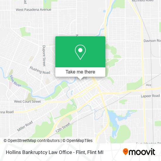 Mapa de Hollins Bankruptcy Law Office - Flint
