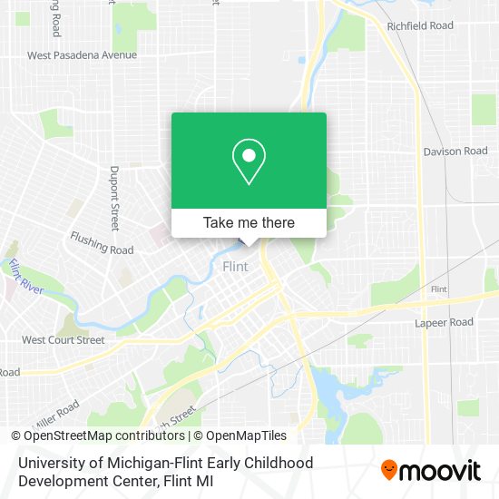 University of Michigan-Flint Early Childhood Development Center map