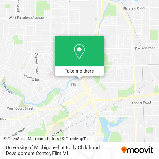 University of Michigan-Flint Early Childhood Development Center map