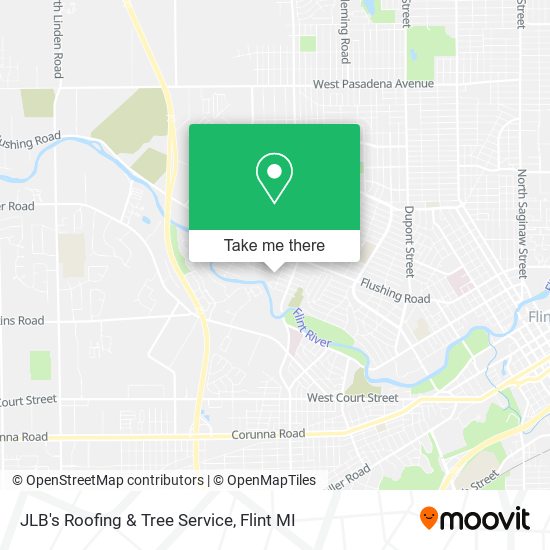 JLB's Roofing & Tree Service map