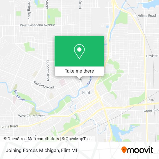 Mapa de Joining Forces Michigan