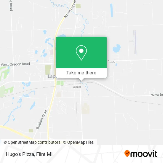 Hugo's Pizza map