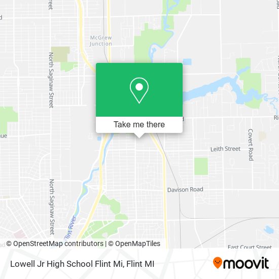 Lowell Jr High School Flint Mi map