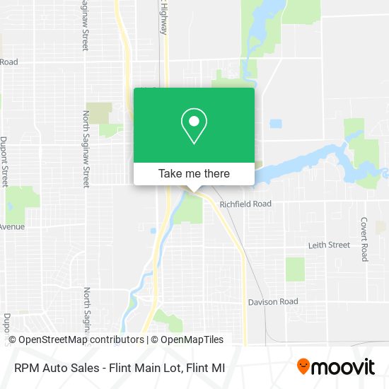 Mapa de RPM Auto Sales - Flint Main Lot