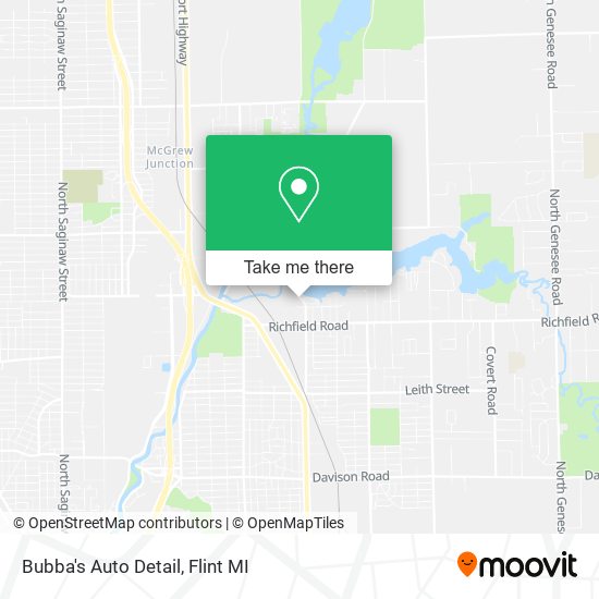 Bubba's Auto Detail map