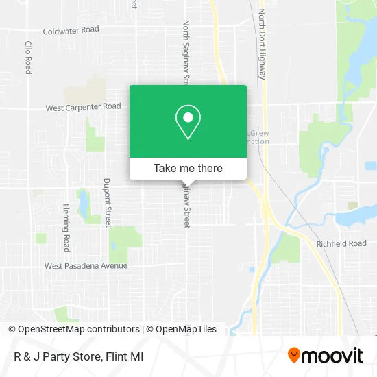 R & J Party Store map