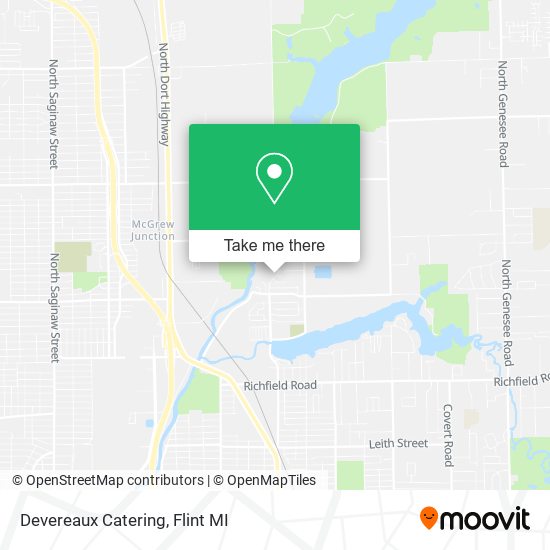 Devereaux Catering map