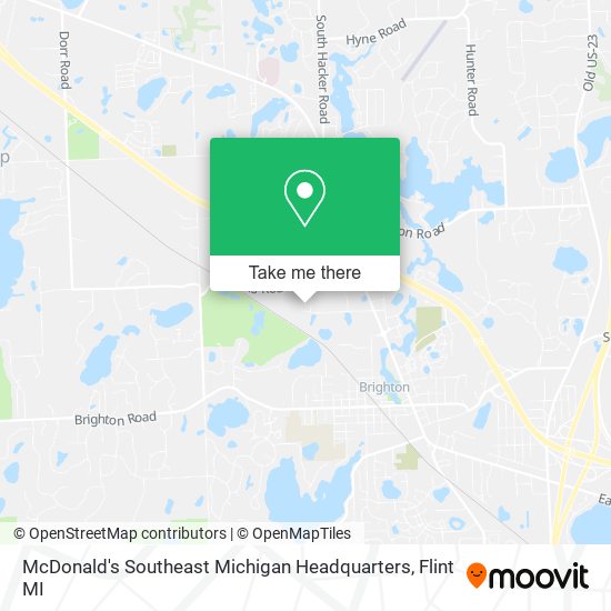 McDonald's Southeast Michigan Headquarters map