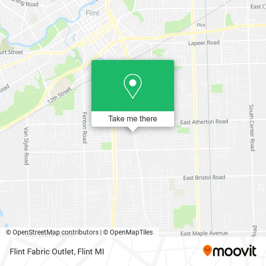 Mapa de Flint Fabric Outlet