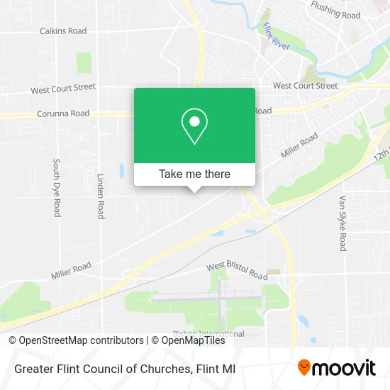 Greater Flint Council of Churches map