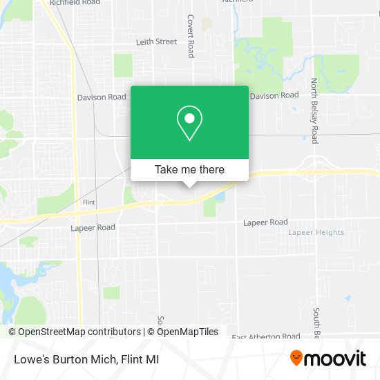 Lowe's Burton Mich map