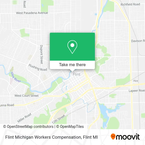 Flint Michigan Workers Compensation map