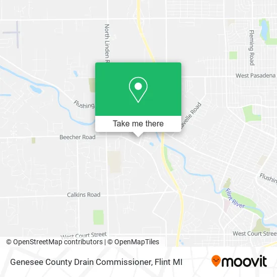 Mapa de Genesee County Drain Commissioner