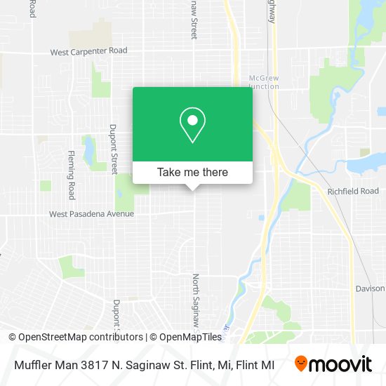 Mapa de Muffler Man 3817 N. Saginaw St. Flint, Mi
