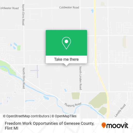 Freedom Work Opportunities of Genesee County map
