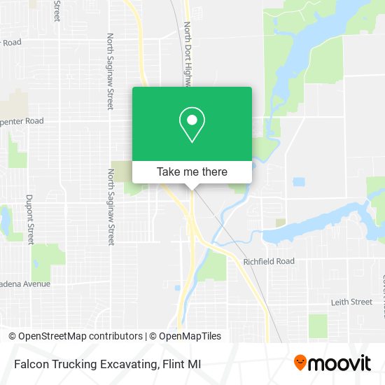 Falcon Trucking Excavating map